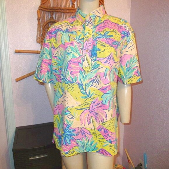 Chubbies The Nutter Polo Shirt Mens Size L Hawaiian Limited Edition Tropical USA - Picture 1 of 12